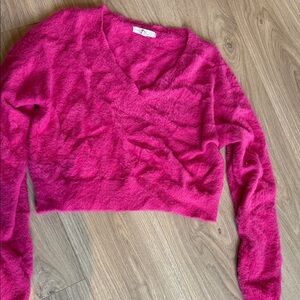 Chelsea & Violet Pink V-Neck Sweater